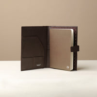Open Danilos Nirua Small Portfolio Pebble Brown leather organizer