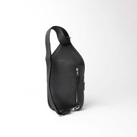 Crossbody-bag-messenger-leather-black-andre-back-view-with-silver-hardware