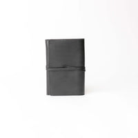 Front view of black Danilos Porta Tech New Design leather cable organizer
