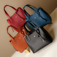 A collection of Premium leather Boss Bag Top Handle for organized daily carry