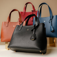 Four Premium leather Boss Bag Top Handle for organized daily carry