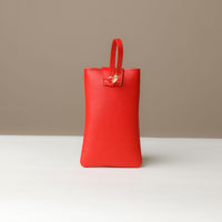 Back view of red Leather Josephine Phone Pouch by Danilos