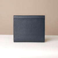 Back view of Danilos Carry-Master Portfolio in Marine leather with foldable design